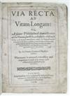 VENNER, TOBIAS. Via Recta ad Vitam Longam; or, A Plaine Philosophicall Demonstration [etc.]. 1628